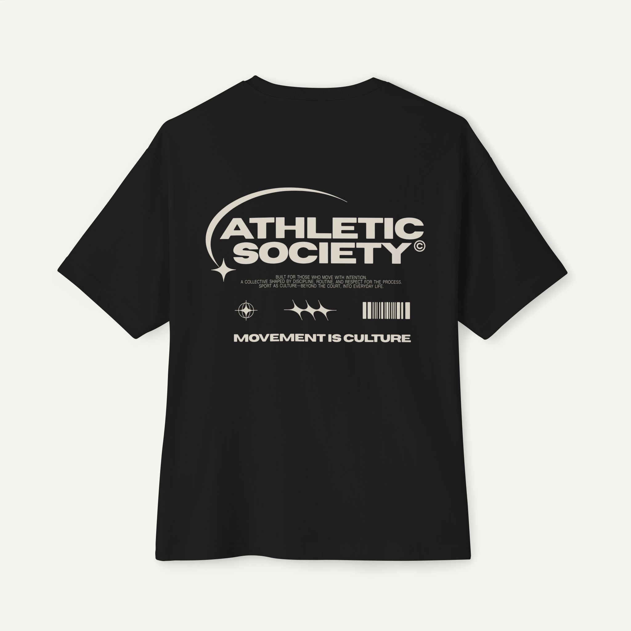Athletic Society Graphic Tee — "Movement Is Culture" Oversized Boxy Shirt