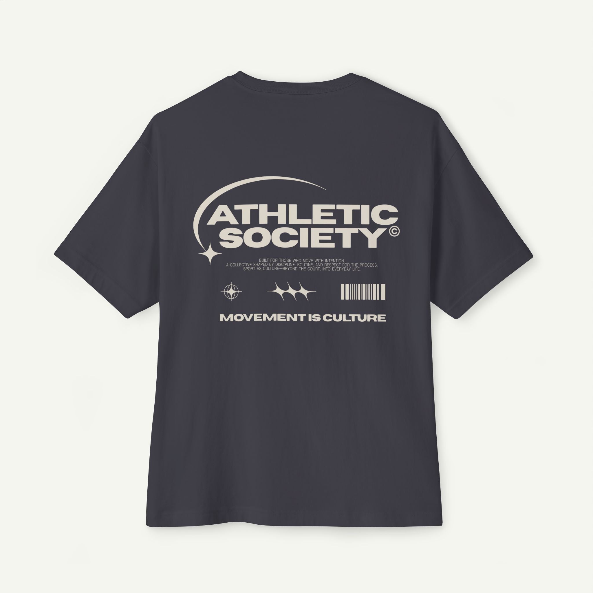 Athletic Society Graphic Tee — "Movement Is Culture" Oversized Boxy Shirt