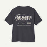Athletic Society Graphic Tee — "Movement Is Culture" Oversized Boxy Shirt