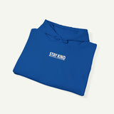 Stay Kind Hoodie — Retro Round Logo Eco-Friendly Comfort Sweatshirt
