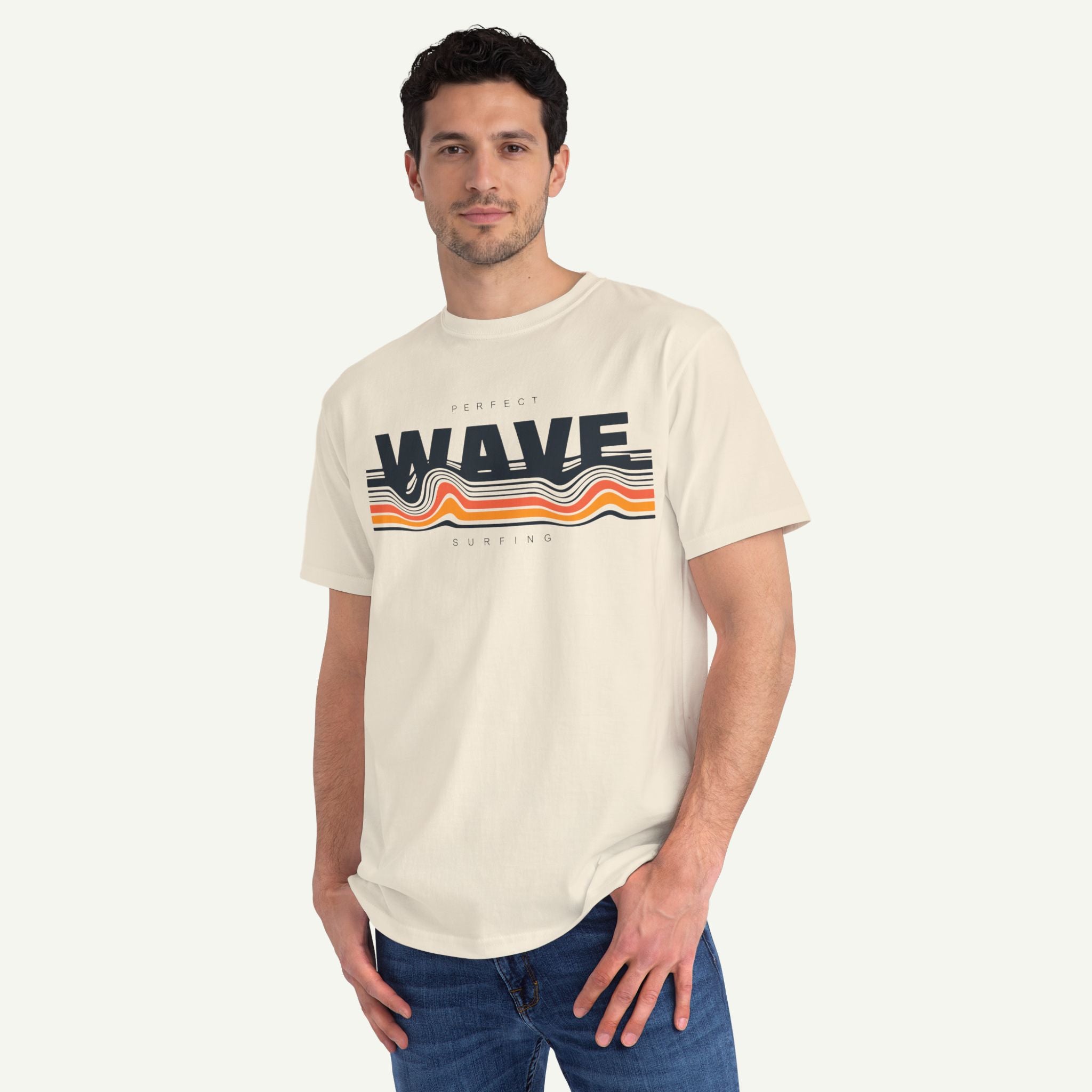 Wave Graphic T-Shirt — Retro Sunset Surf Vibe