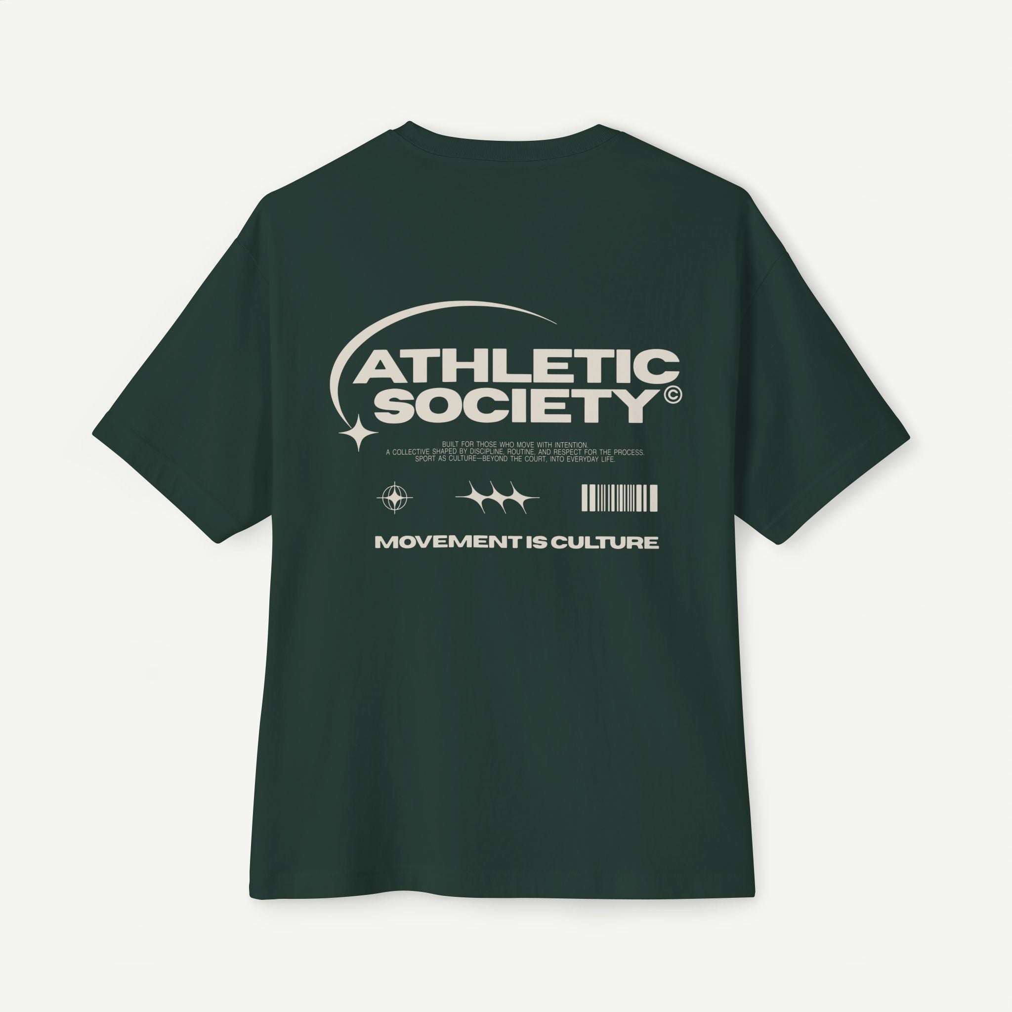 Athletic Society Graphic Tee — "Movement Is Culture" Oversized Boxy Shirt