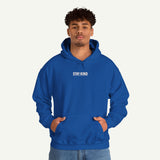 Stay Kind Hoodie — Retro Round Logo Eco-Friendly Comfort Sweatshirt