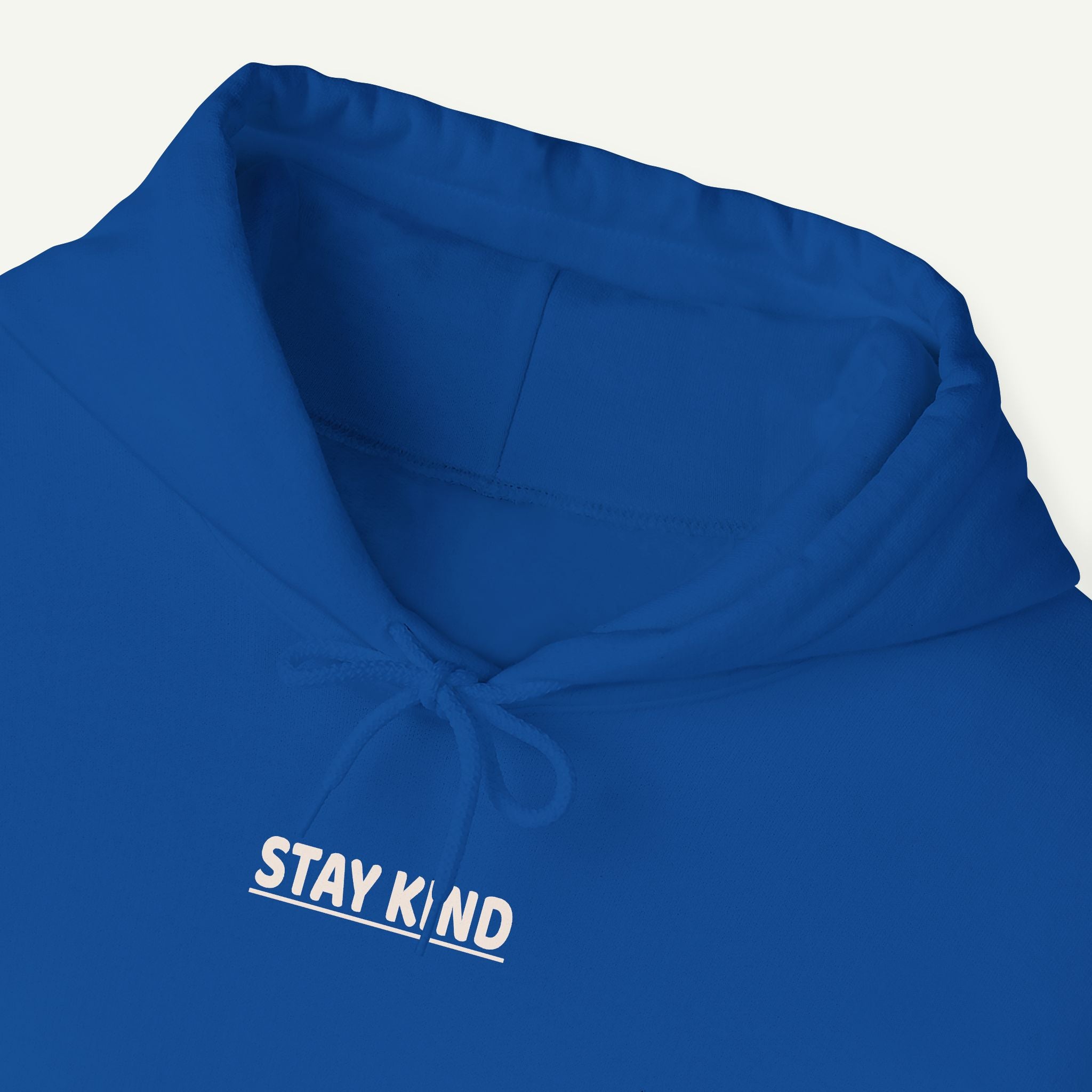 Stay Kind Hoodie — Retro Round Logo Eco-Friendly Comfort Sweatshirt