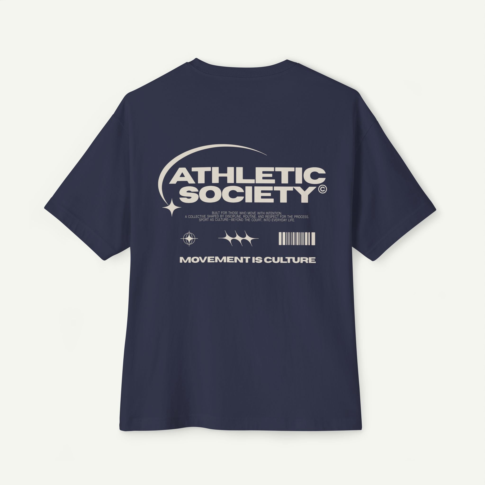 Athletic Society Graphic Tee — "Movement Is Culture" Oversized Boxy Shirt