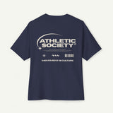 Athletic Society Graphic Tee — "Movement Is Culture" Oversized Boxy Shirt